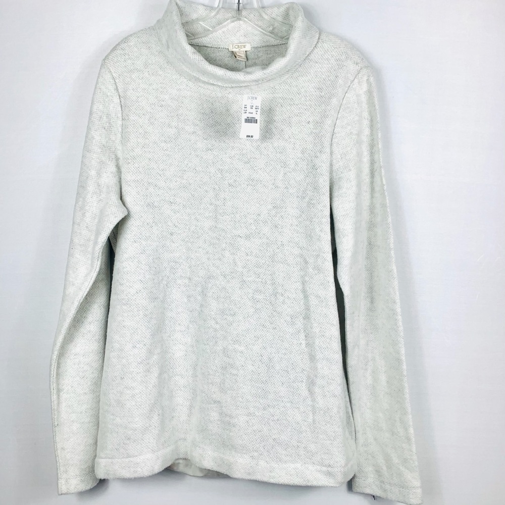 NWT J.Crew Fleece Pullover Cowl Neck Knit Sweater - Picture 1 of 3